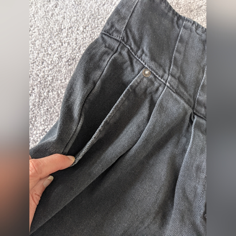 Free People High-Waist Jean Shorts Black - Picture 5 of 8